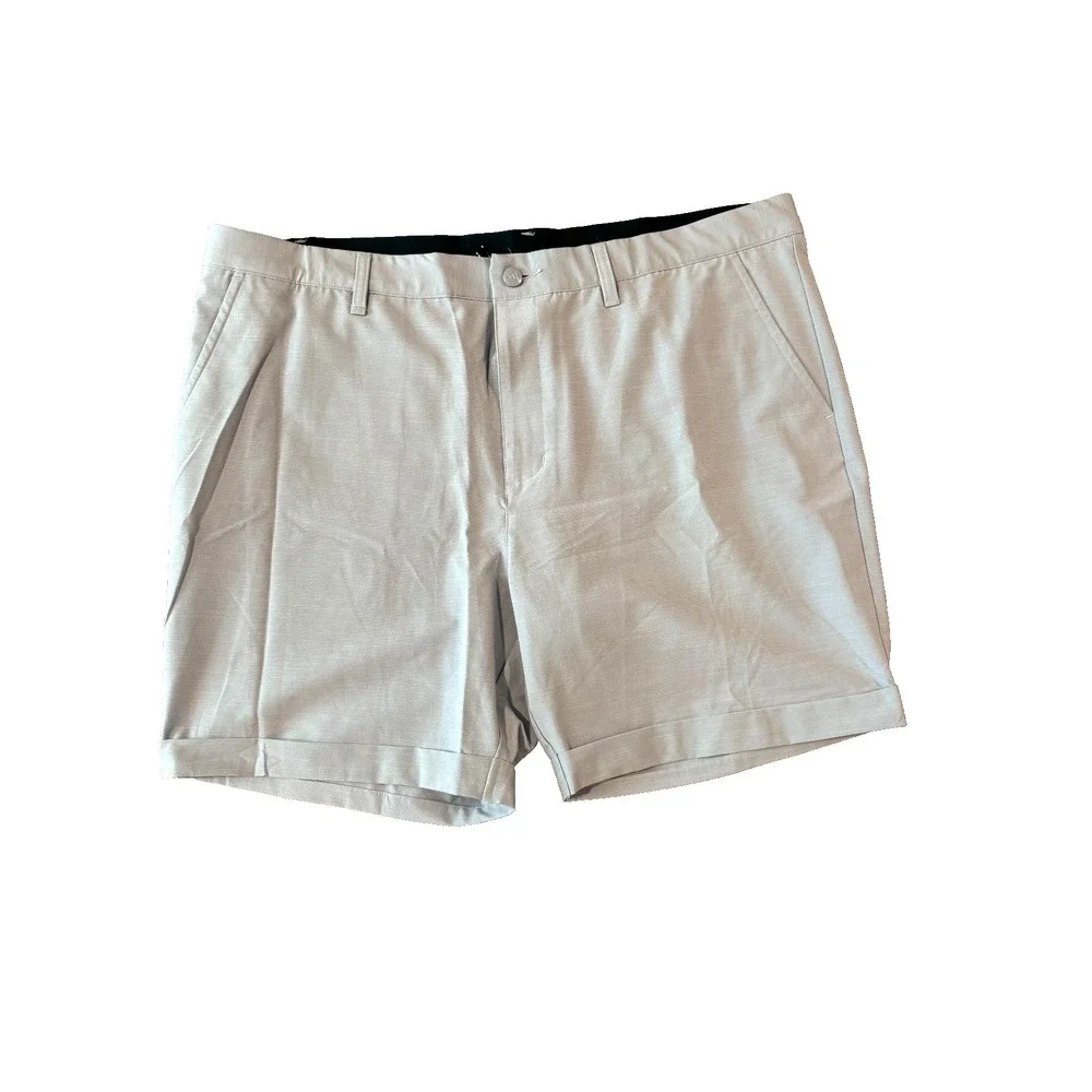 ADIDAS Cuffed Golf Shorts Men's 40x7 Flat Front Stretch Blue Dawn Style IB1995